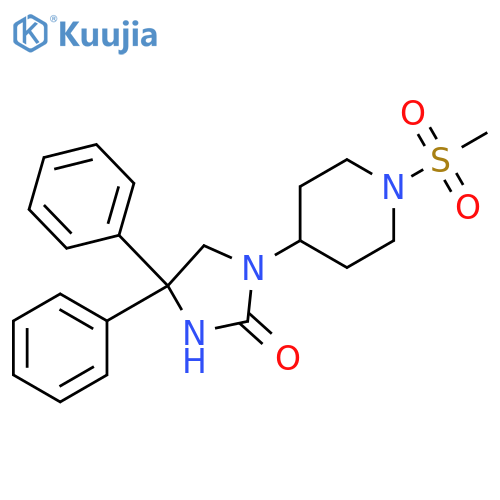 2-Imidazolidinone, 1-[1-(methylsulfonyl)-4-piperidinyl]-4,4-diphenyl- structure
