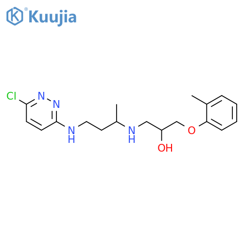 2-Propanol, 1-[[3-[(6-chloro-3-pyridazinyl)amino]-1-methylpropyl]amino]-3-(2-methylphenoxy)- structure