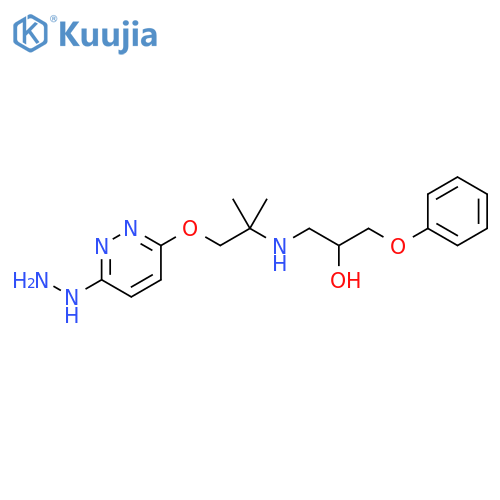 3(2H)-Pyridazinone,6-[2-[(2-hydroxy-3-phenoxypropyl)amino]-2-methylpropoxy]-, hydrazone structure
