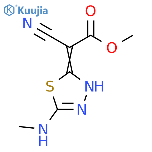 Acetic acid, cyano[5-(methylamino)-1,3,4-thiadiazol-2(3H)-ylidene]-,methyl ester structure