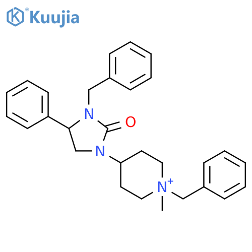 Piperidinium,1-methyl-4-[2-oxo-4-phenyl-3-(phenylmethyl)-1-imidazolidinyl]-1-(phenylmethyl)- structure