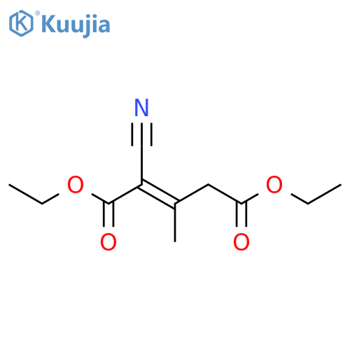 2-Pentenedioic acid, 2-cyano-3-methyl-, diethyl ester, (E)- structure