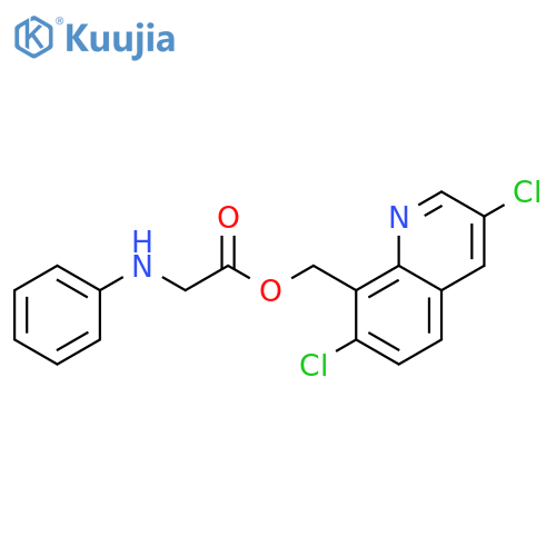 Glycine, N-phenyl-, (3,7-dichloro-8-quinolinyl)methyl ester structure