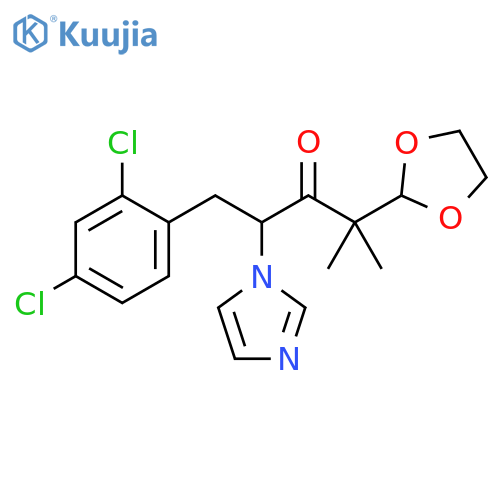 3-Pentanone,1-(2,4-dichlorophenyl)-4-(1,3-dioxolan-2-yl)-2-(1H-imidazol-1-yl)-4-methyl- structure
