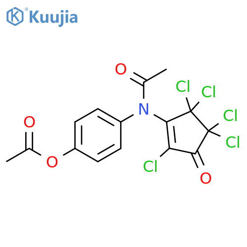 Acetamide, N-[4-(acetyloxy)phenyl]-N-(2,4,4,5,5-pentachloro-3-oxo-1-cyclopenten-1-yl)- structure