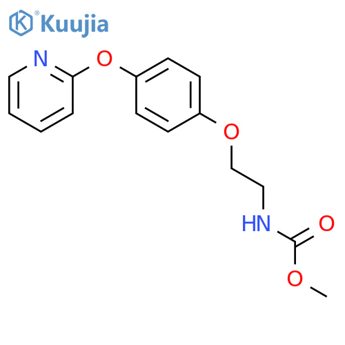 Carbamic acid, [2-[4-(2-pyridinyloxy)phenoxy]ethyl]-, methyl ester structure
