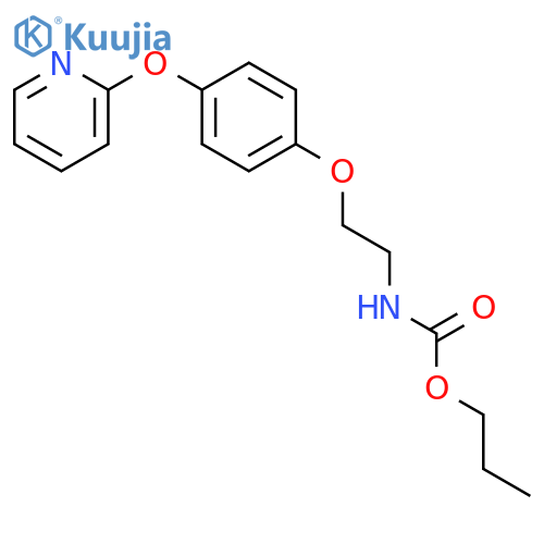 Carbamic acid, [2-[4-(2-pyridinyloxy)phenoxy]ethyl]-, propyl ester structure