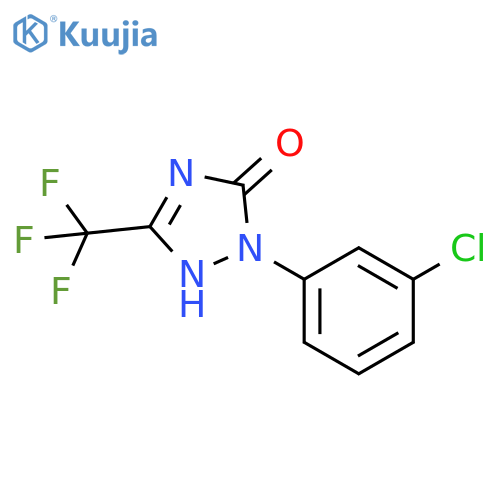 3H-1,2,4-Triazol-3-one, 2-(3-chlorophenyl)-1,2-dihydro-5-(trifluoromethyl)- structure