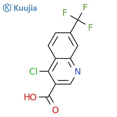 4-chloro-7-(trifluoromethyl)quinoline-3-carboxylic acid structure