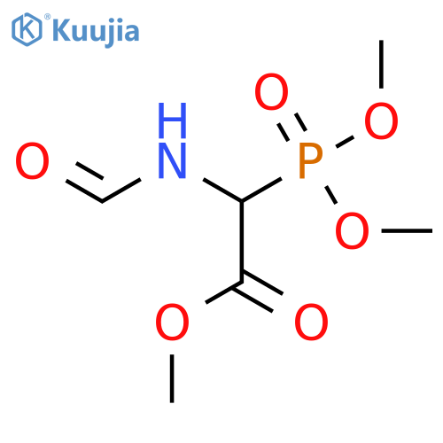 Acetic acid, (dimethoxyphosphinyl)(formylamino)-, methyl ester structure