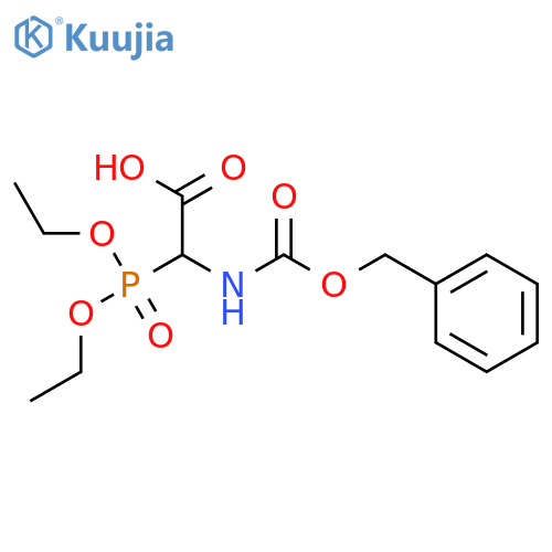 Acetic acid, (diethoxyphosphinyl)[[(phenylmethoxy)carbonyl]amino]- structure