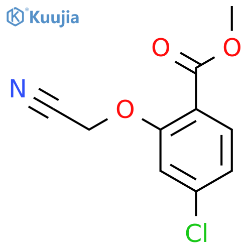Benzoic acid, 4-chloro-2-(cyanomethoxy)-, methyl ester structure