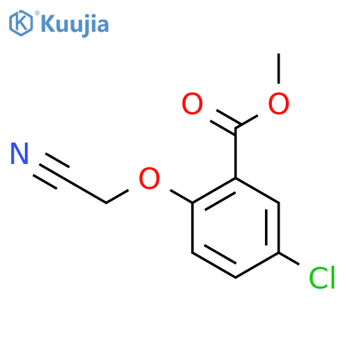 Benzoic acid, 5-chloro-2-(cyanomethoxy)-, methyl ester structure