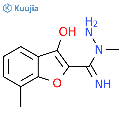 2-Benzofurancarboximidic acid, 3-hydroxy-7-methyl-, 1-methylhydrazide structure