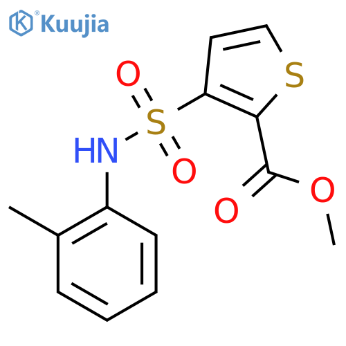 methyl 3-(2-methylphenyl)sulfamoylthiophene-2-carboxylate structure