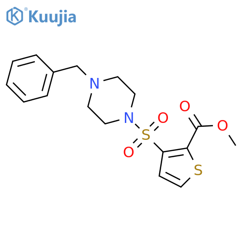 methyl 3-(4-benzylpiperazin-1-yl)sulfonylthiophene-2-carboxylate structure