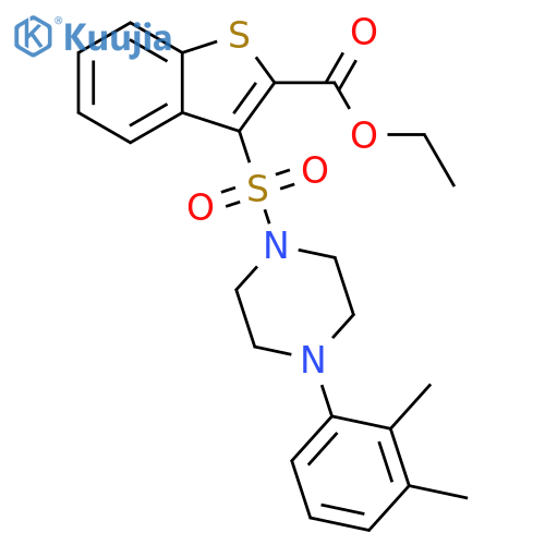 ethyl 3-{4-(2,3-dimethylphenyl)piperazin-1-ylsulfonyl}-1-benzothiophene-2-carboxylate structure