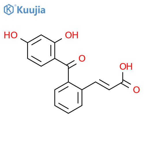 2-Propenoic acid, 3-[(2,4-dihydroxybenzoyl)phenyl]- structure