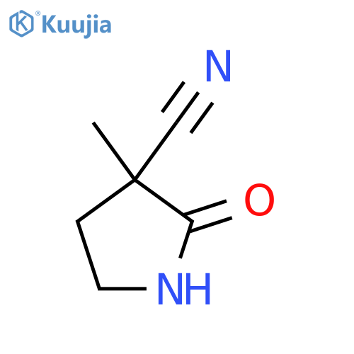 3-Pyrrolidinecarbonitrile, 3-methyl-2-oxo- structure