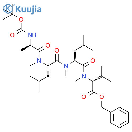 D-Valine, N-[N-[N-[N-[(1,1-dimethylethoxy)carbonyl]-D-alanyl]-N-methyl-L-leucyl]-N-methyl-D-leucyl]-N-methyl-, phenylmethyl ester (9CI) structure
