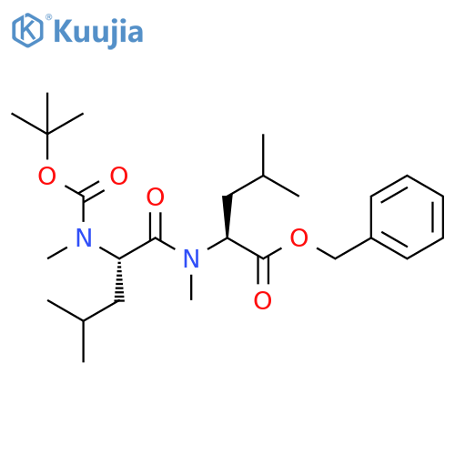 L-Leucine, N-[(1,1-dimethylethoxy)carbonyl]-N-methyl-L-leucyl-N-methyl-, phenylmethyl ester structure