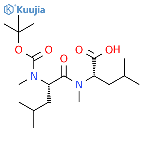 L-Leucine, N-[N-[(1,1-dimethylethoxy)carbonyl]-N-methyl-L-leucyl]-N-methyl- (9CI) structure