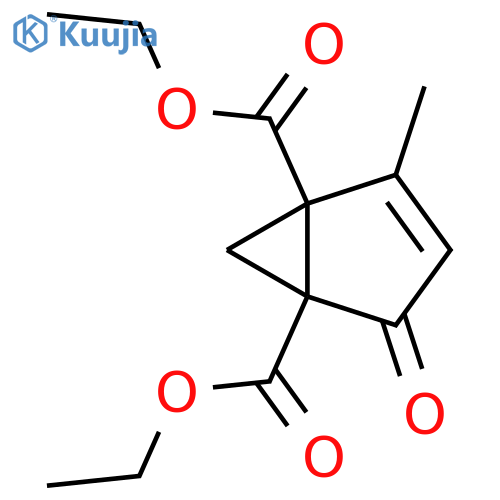 Bicyclo[3.1.0]hex-2-ene-1,5-dicarboxylic acid, 2-methyl-4-oxo-, 1,5-diethyl ester structure