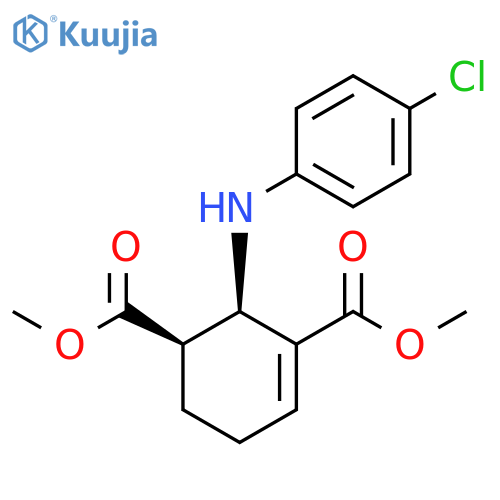 3-Cyclohexene-1,3-dicarboxylic acid, 2-[(4-chlorophenyl)amino]-,dimethyl ester, cis- structure