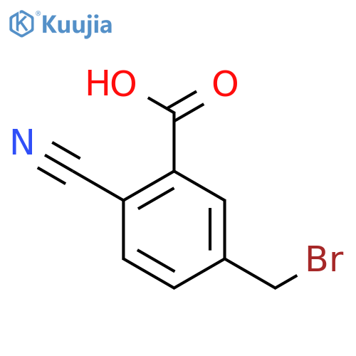 Benzoic acid, 5-(bromomethyl)-2-cyano- structure