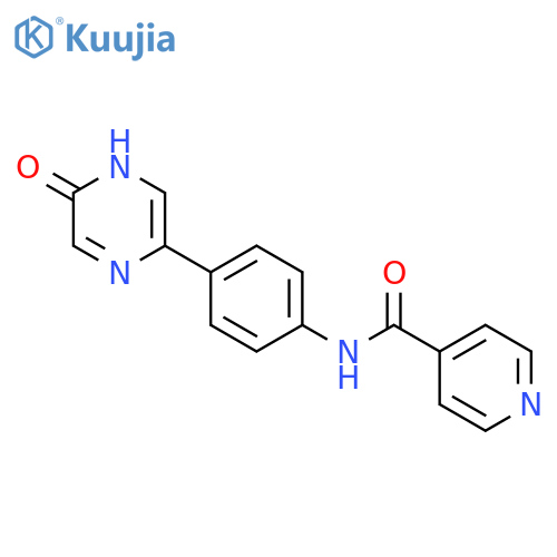 4-Pyridinecarboxamide, N-[4-(4,5-dihydro-5-oxopyrazinyl)phenyl]- structure