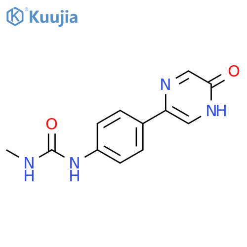 Urea, N-[4-(4,5-dihydro-5-oxopyrazinyl)phenyl]-N'-methyl- structure