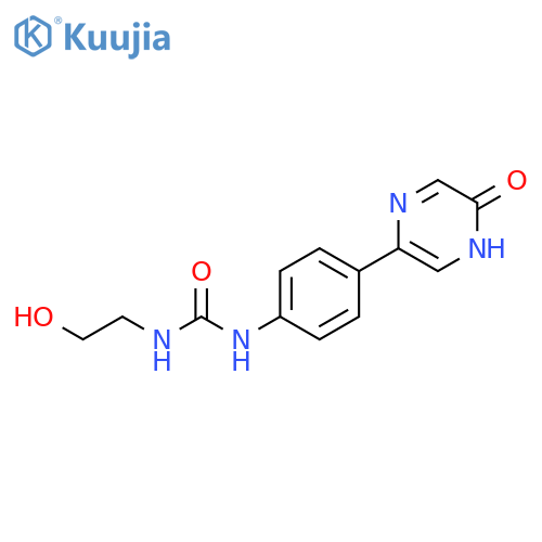 Urea, N-[4-(4,5-dihydro-5-oxopyrazinyl)phenyl]-N'-(2-hydroxyethyl)- structure
