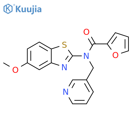 N-(5-methoxy-1,3-benzothiazol-2-yl)-N-(pyridin-3-yl)methylfuran-2-carboxamide structure