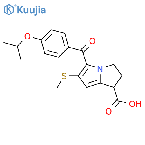 1H-Pyrrolizine-1-carboxylic acid, 2,3-dihydro-5-[4-(1-methylethoxy)benzoyl]-6-(methylthio)- structure