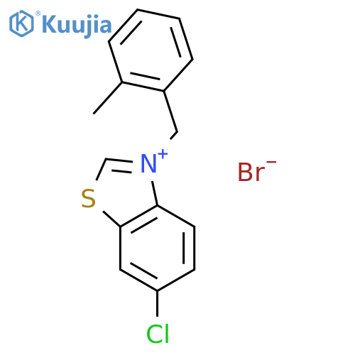 Benzothiazolium, 6-chloro-3-[(2-methylphenyl)methyl]-, bromide structure