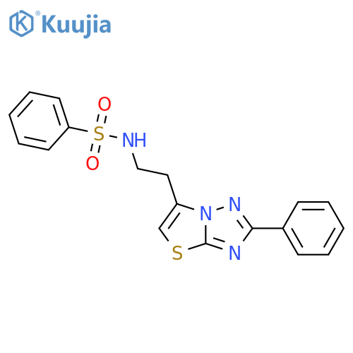 N-(2-{2-phenyl-1,2,4triazolo3,2-b1,3thiazol-6-yl}ethyl)benzenesulfonamide structure