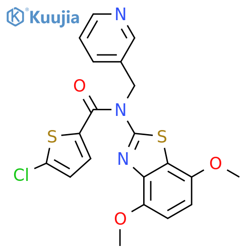 5-chloro-N-(4,7-dimethoxy-1,3-benzothiazol-2-yl)-N-(pyridin-3-yl)methylthiophene-2-carboxamide structure