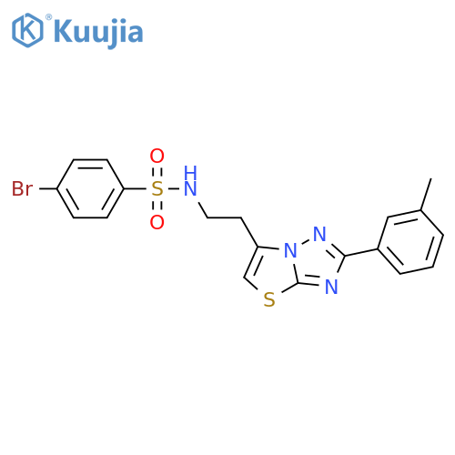 4-bromo-N-{2-2-(3-methylphenyl)-1,2,4triazolo3,2-b1,3thiazol-6-ylethyl}benzene-1-sulfonamide structure