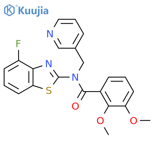 N-(4-fluoro-1,3-benzothiazol-2-yl)-2,3-dimethoxy-N-(pyridin-3-yl)methylbenzamide structure