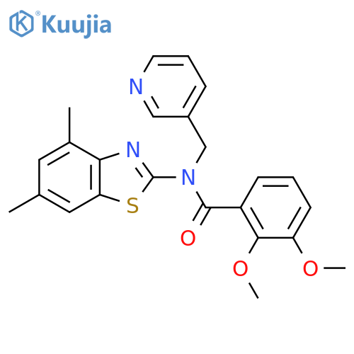 N-(4,6-dimethyl-1,3-benzothiazol-2-yl)-2,3-dimethoxy-N-(pyridin-3-yl)methylbenzamide structure