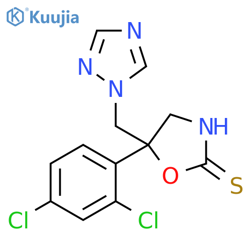 2-Oxazolidinethione, 5-(2,4-dichlorophenyl)-5-(1H-1,2,4-triazol-1-ylmethyl)- structure
