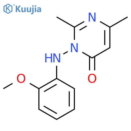 4(3H)-Pyrimidinone, 3-[(2-methoxyphenyl)amino]-2,6-dimethyl- structure