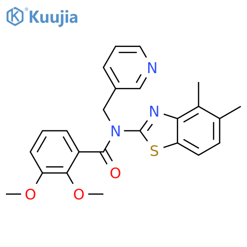 N-(4,5-dimethyl-1,3-benzothiazol-2-yl)-2,3-dimethoxy-N-(pyridin-3-yl)methylbenzamide structure