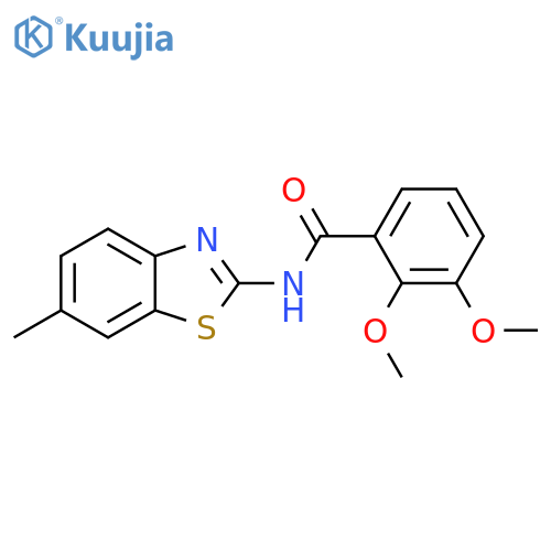 2,3-dimethoxy-N-(6-methyl-1,3-benzothiazol-2-yl)benzamide structure