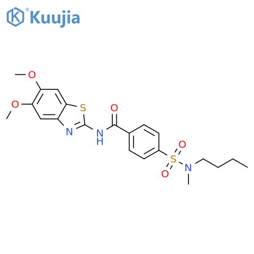 4-butyl(methyl)sulfamoyl-N-(5,6-dimethoxy-1,3-benzothiazol-2-yl)benzamide structure