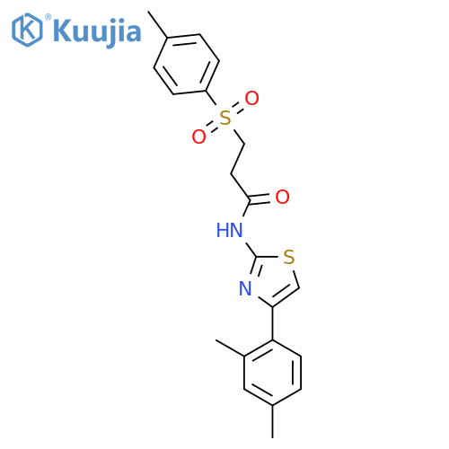 N-4-(2,4-dimethylphenyl)-1,3-thiazol-2-yl-3-(4-methylbenzenesulfonyl)propanamide structure
