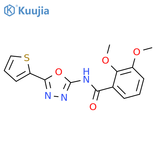 2,3-dimethoxy-N-5-(thiophen-2-yl)-1,3,4-oxadiazol-2-ylbenzamide structure