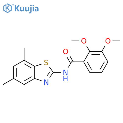 N-(5,7-dimethyl-1,3-benzothiazol-2-yl)-2,3-dimethoxybenzamide structure