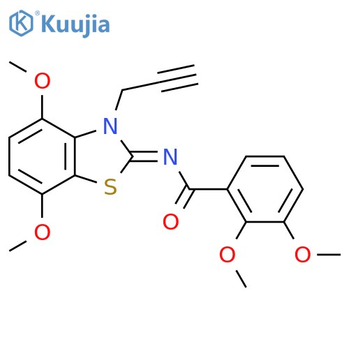 N-(2E)-4,7-dimethoxy-3-(prop-2-yn-1-yl)-2,3-dihydro-1,3-benzothiazol-2-ylidene-2,3-dimethoxybenzamide structure