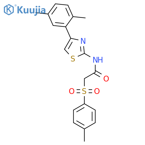 N-4-(2,5-dimethylphenyl)-1,3-thiazol-2-yl-2-(4-methylbenzenesulfonyl)acetamide structure